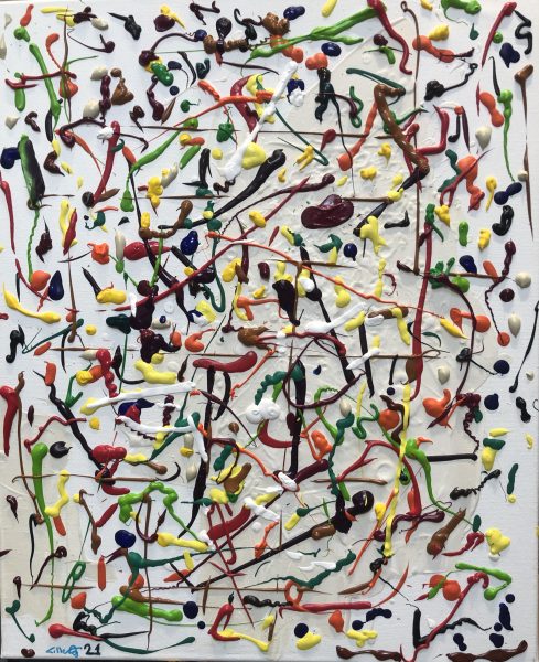 Acrylique sur toile en lin 73x60 cm @Crann Piorr'Art 2021
