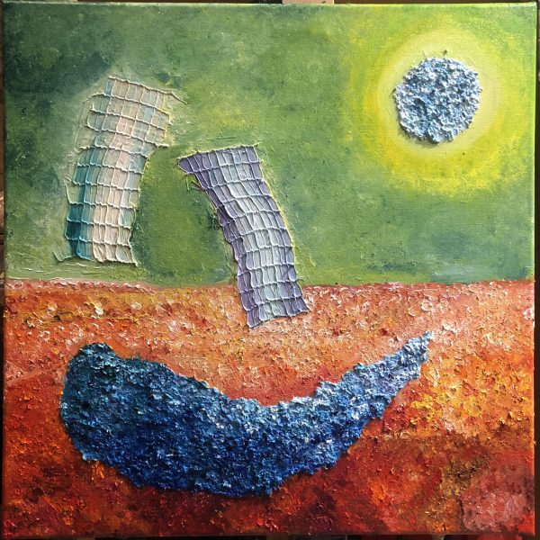 Huile sur toile en lin 60x60 @Crann Piorr'Art 2022