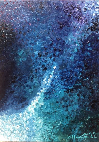Huile sur toile en lin 46x33 cm @Crann Piorr'Art 2022