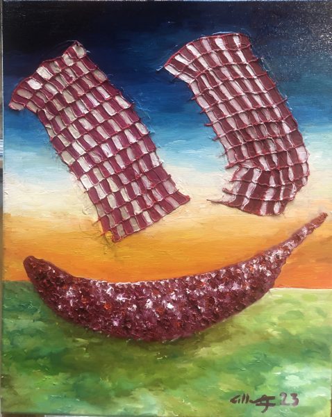 Huile sur toile en lin 40x50 cm @Crann Piorr'Art 2023