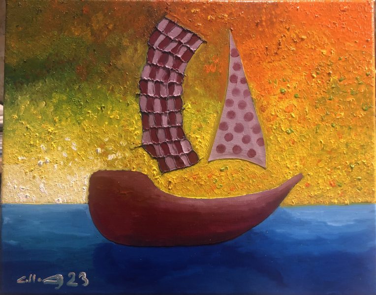 Huile sur toile en lin 40x50 cm @Crann Piorr'Art 2022