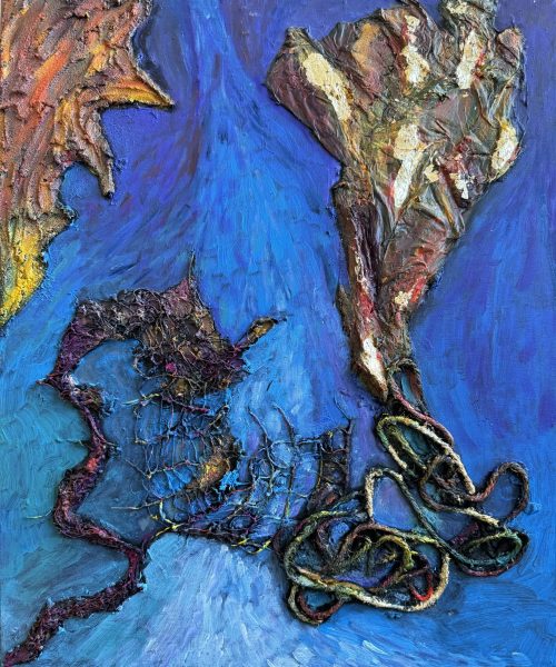 Huile sur toile en coton 46x38cm @Crann Piorr'Art 2024
