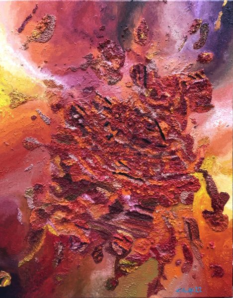 Huile sur toile en lin 81x65cm @Crann Piorr'Art 2022
