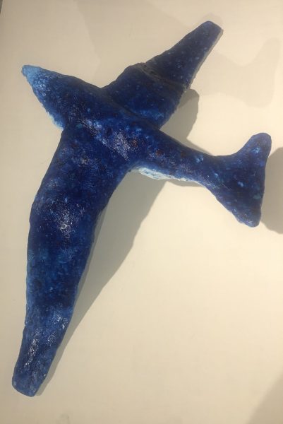 Sculpture Plâtre peinte à l'huile 93x50x23 cm @Crann Piorr'Art 2023