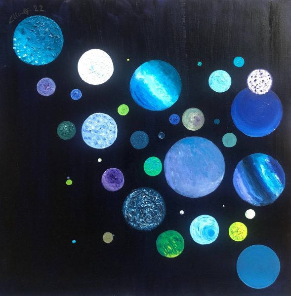 Crann Piorr'Art - Tetra - Blue 04 - 60x60cm-rcv