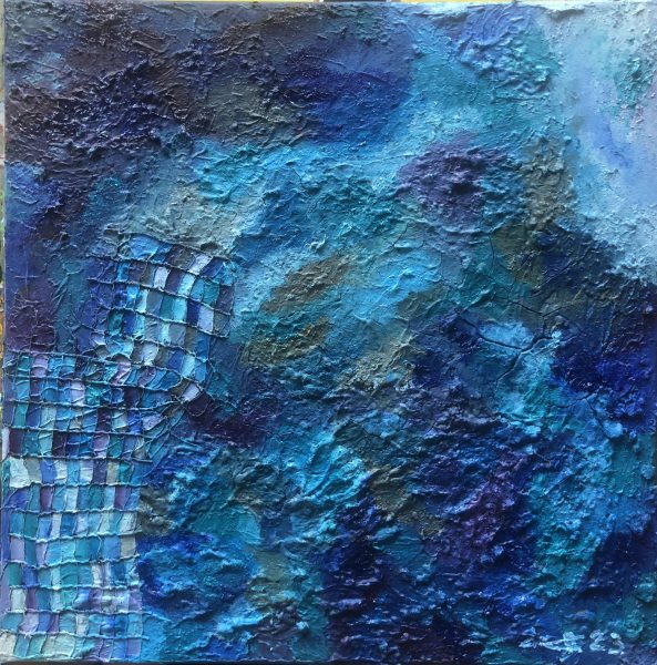 Huile sur toile en coton 50x50 cm @Crann Piorr’Art 2023