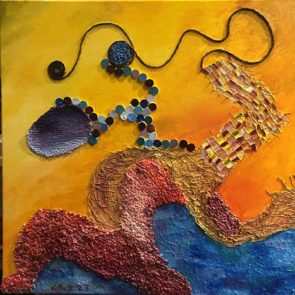 Huile sur toile 80x80 cm @Crann Piorr’Art 2023