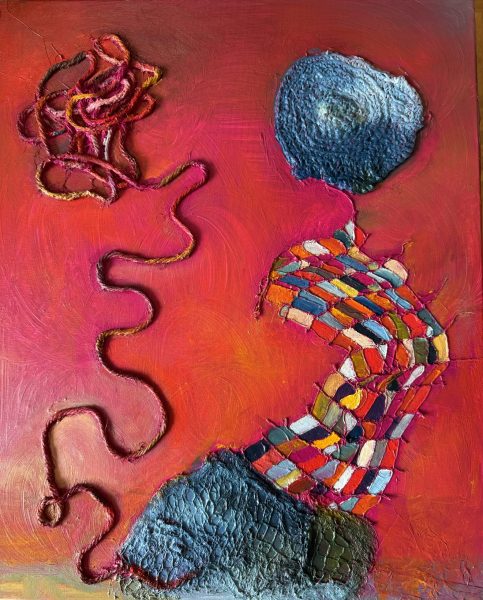 Huile sur toile en coton 46x38 cm @Crann Piorr’Art 2024