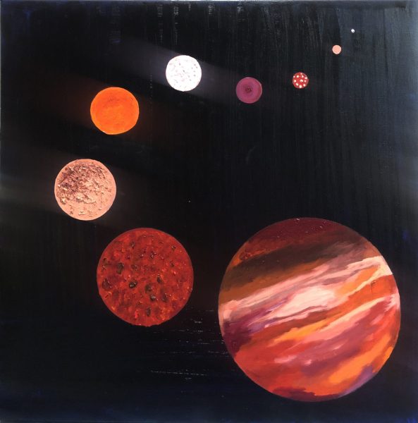 Huile sur toile 60x60 cm par Crann Piorr'Art 2022