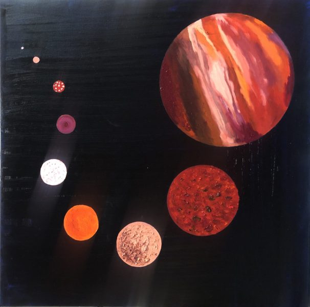 Tetra - Red 04 - 60x60cm