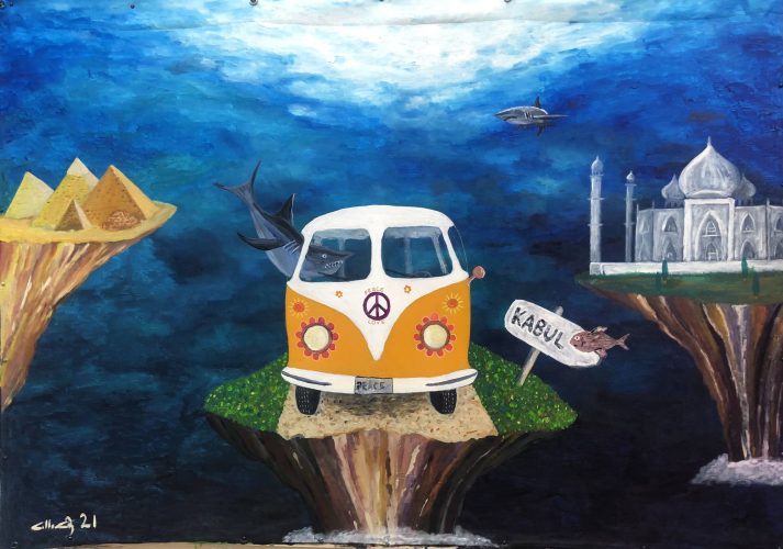 The Hippie Trail To Kabul 200x140cm (2021-03)